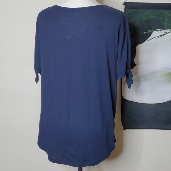 Loft Petite Tie Accent Sleeve Top - Picture 5 of 7